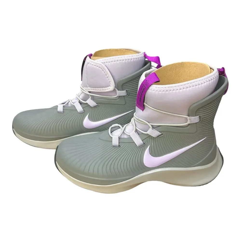 NWOB Nike Binzie Winter Boots Girls Size 2Y Grey Violet Frost BQ5381-003 SoldOut
